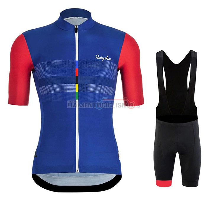 Abbigliamento Ciclismo Rapha Manica Corta 2020 Rosso Blu