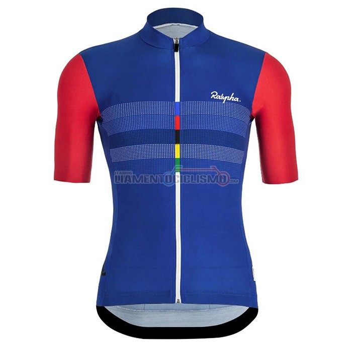Abbigliamento Ciclismo Rapha Manica Corta 2020 Rosso Blu