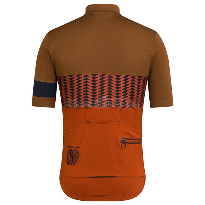 Abbigliamento Ciclismo Rapha Manica Corta 2021 Marrone Arancione
