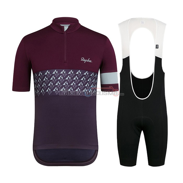 Abbigliamento Ciclismo Rapha Manica Corta 2021 Spento Viola