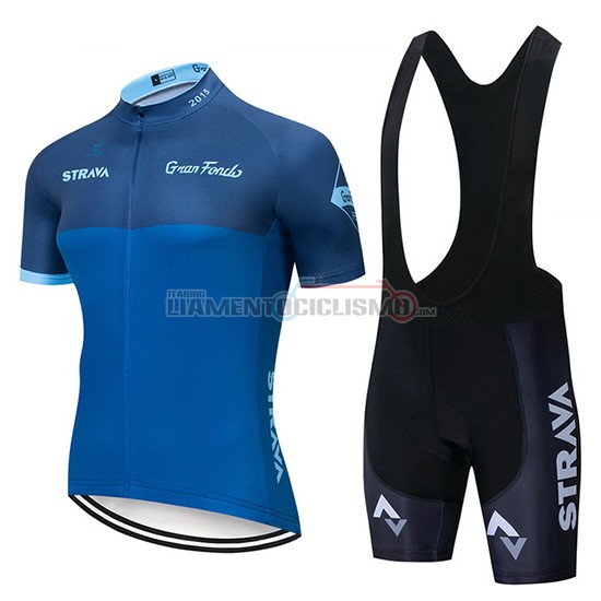 Abbigliamento Ciclismo STRAVA Manica Corta 2019 Blu