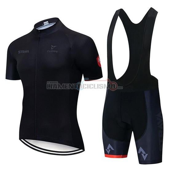 Abbigliamento Ciclismo STRAVA Manica Corta 2019 Nero