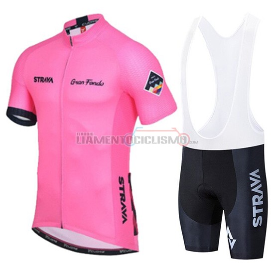 Abbigliamento Ciclismo STRAVA Manica Corta 2019 Rosa