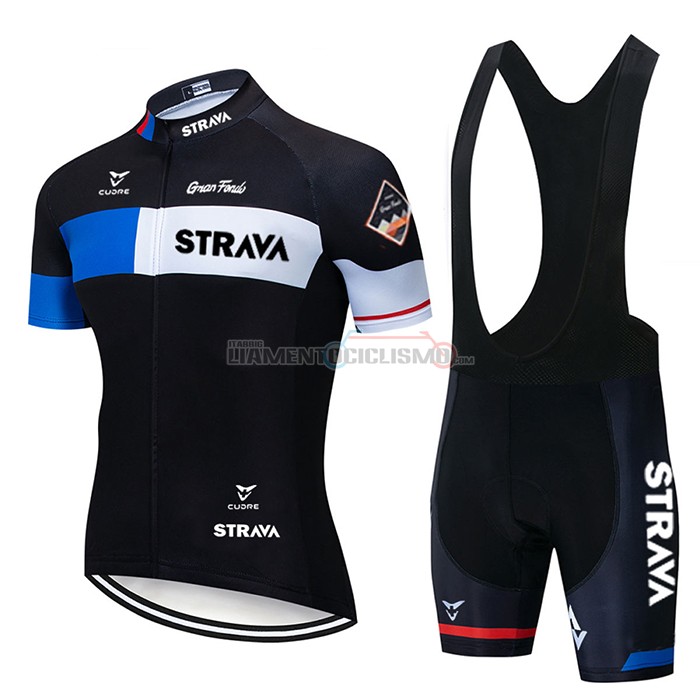 Abbigliamento Ciclismo STRAVA Manica Corta 2020 Nero