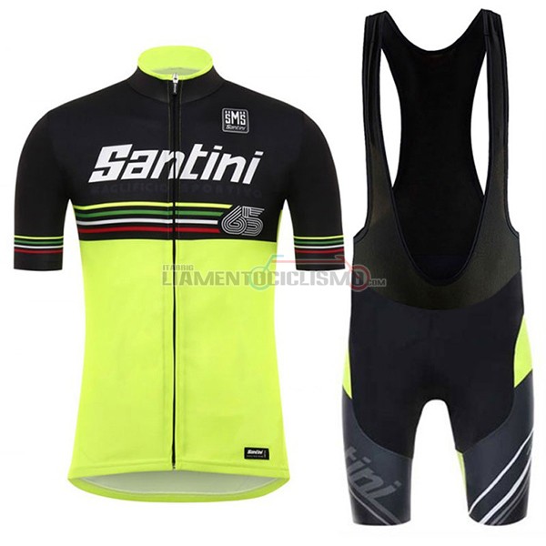 Abbigliamento Ciclismo Santini Beat 2017 verde e nero