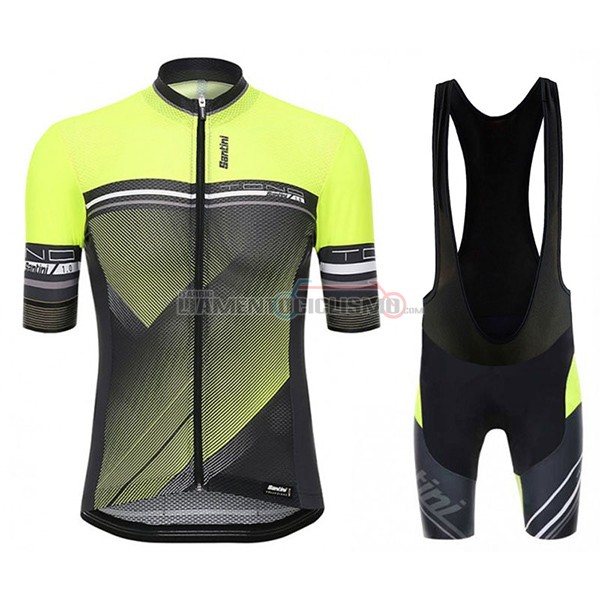 Abbigliamento Ciclismo Santini Tono 2017 verde e nero
