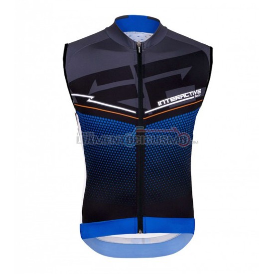 Gilet antivento Santini 2016 nero e blu