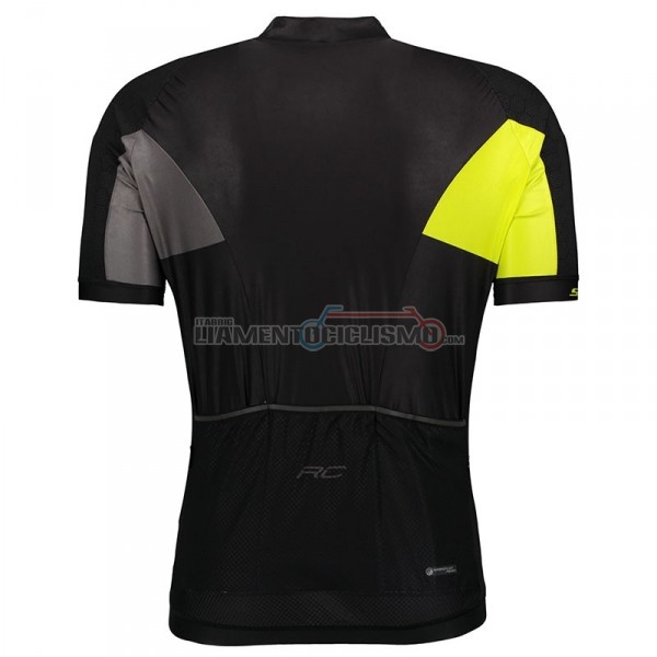 Abbigliamento Ciclismo Castelli Manica Corta 2018 Nero Grigio Giallo