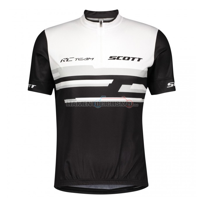 Abbigliamento Ciclismo Scott Manica Corta 2021 Bianco Nero
