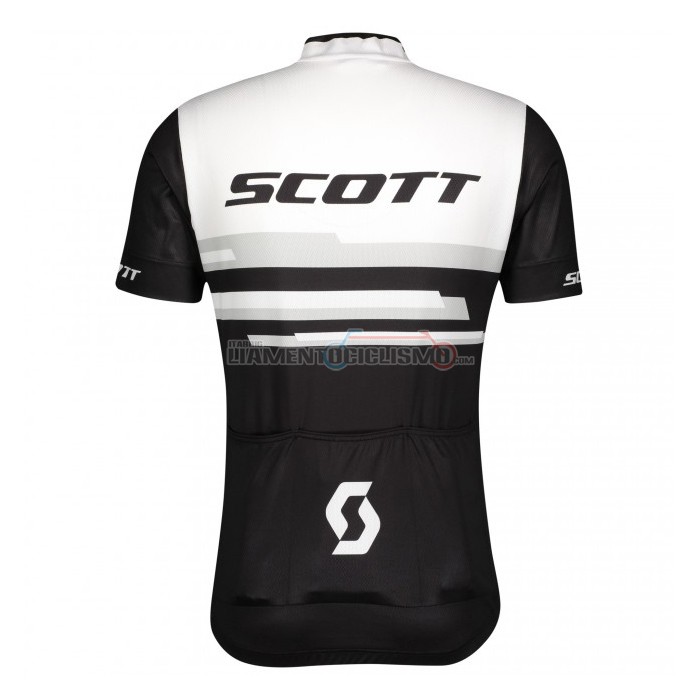 Abbigliamento Ciclismo Scott Manica Corta 2021 Bianco Nero
