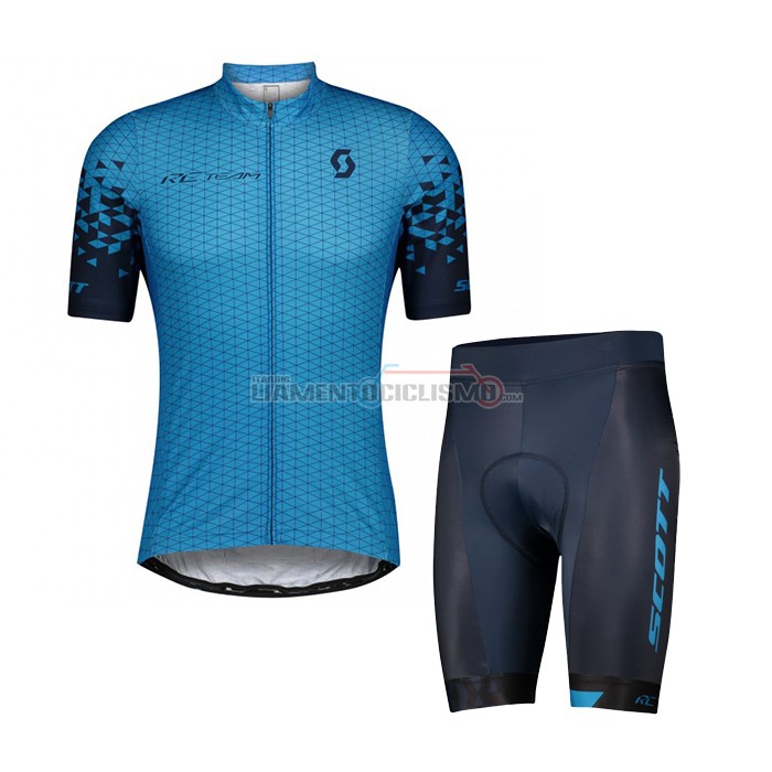 Abbigliamento Ciclismo Scott Manica Corta 2021 Blu