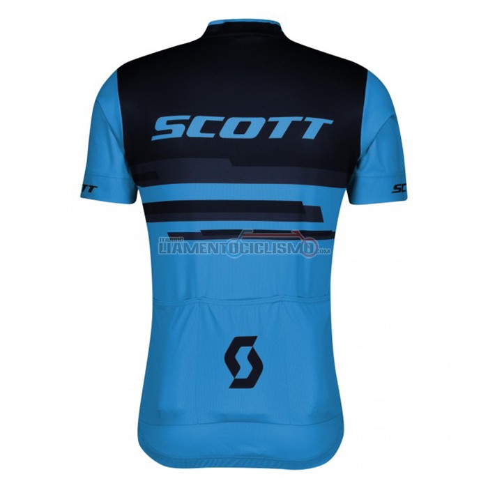 Abbigliamento Ciclismo Scott Manica Corta 2021 Blu Nero