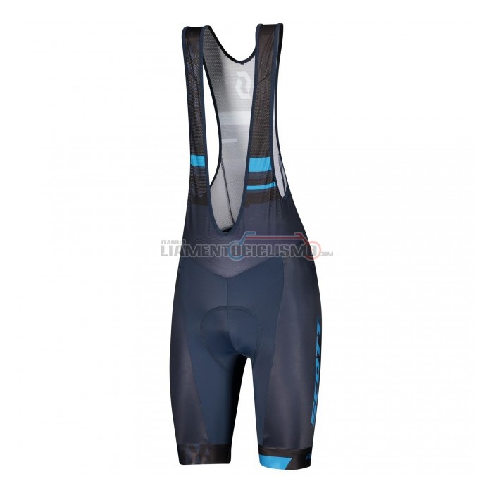 Abbigliamento Ciclismo Scott Manica Corta 2021 Blu Nero