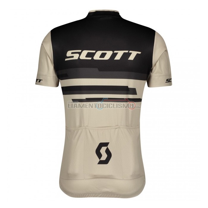 Abbigliamento Ciclismo Scott Manica Corta 2021 Chiaro Marrone