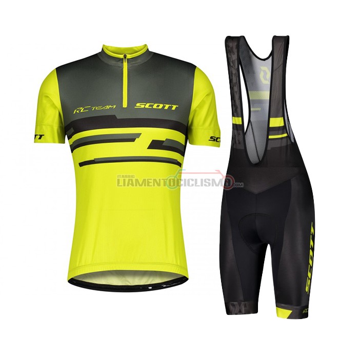 Abbigliamento Ciclismo Scott Manica Corta 2021 Grigio Giallo