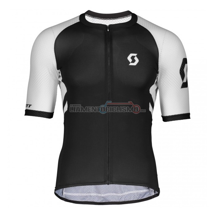 Abbigliamento Ciclismo Scott Manica Corta 2021 Nero Bianco