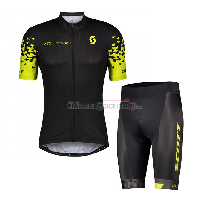 Abbigliamento Ciclismo Scott Manica Corta 2021 Nero Giallo(2)