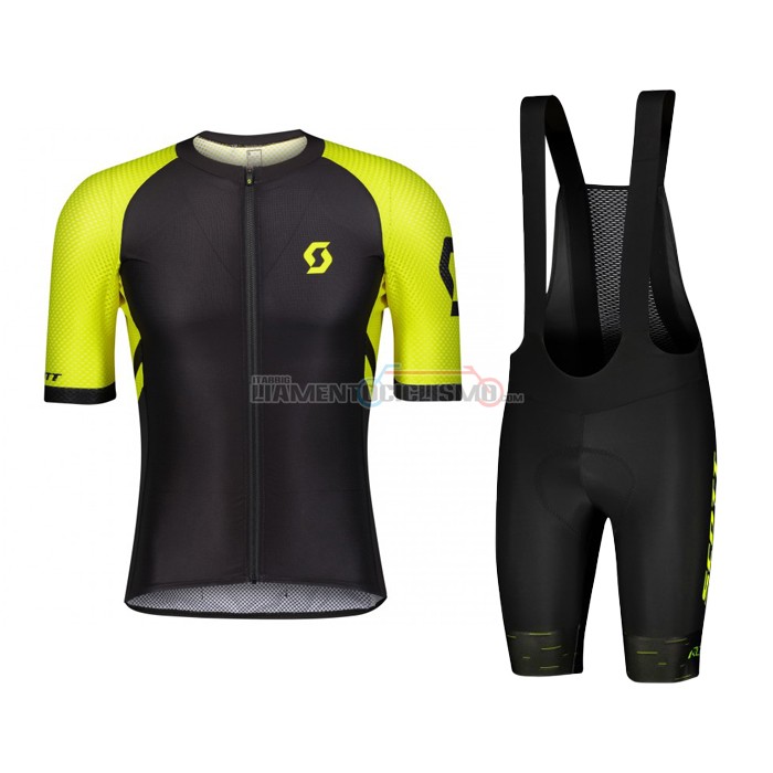 Abbigliamento Ciclismo Scott Manica Corta 2021 Nero Giallo