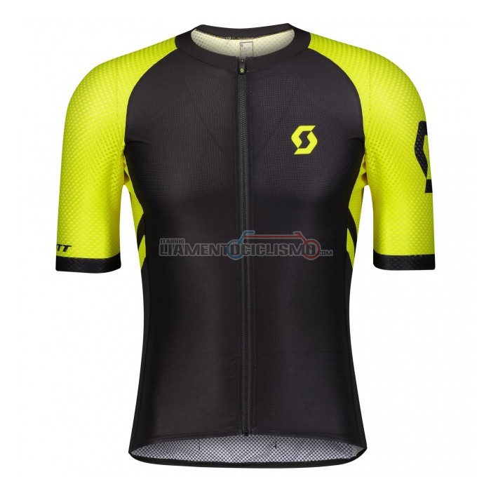 Abbigliamento Ciclismo Scott Manica Corta 2021 Nero Giallo