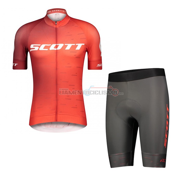 Abbigliamento Ciclismo Scott Manica Corta 2021 Rosso