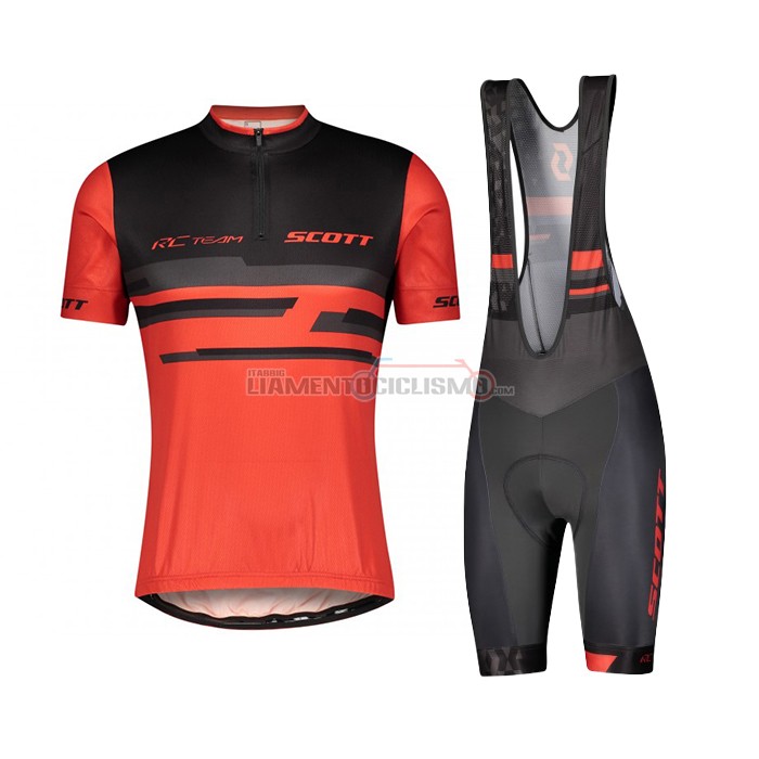 Abbigliamento Ciclismo Scott Manica Corta 2021 Rosso Nero