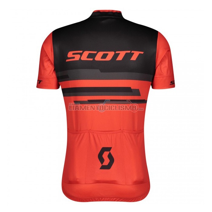 Abbigliamento Ciclismo Scott Manica Corta 2021 Rosso Nero