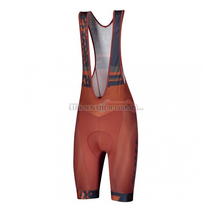 Abbigliamento Ciclismo Scott Manica Corta 2021 Spento Blu Arancione