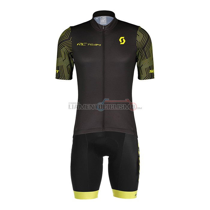 Abbigliamento Ciclismo Scott Manica Corta 2022 Bianco Giallo