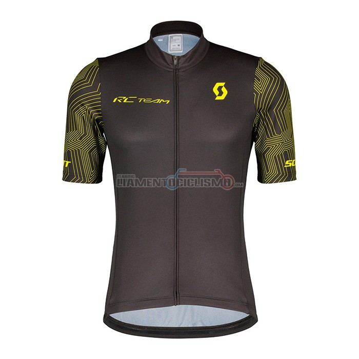 Abbigliamento Ciclismo Scott Manica Corta 2022 Bianco Giallo