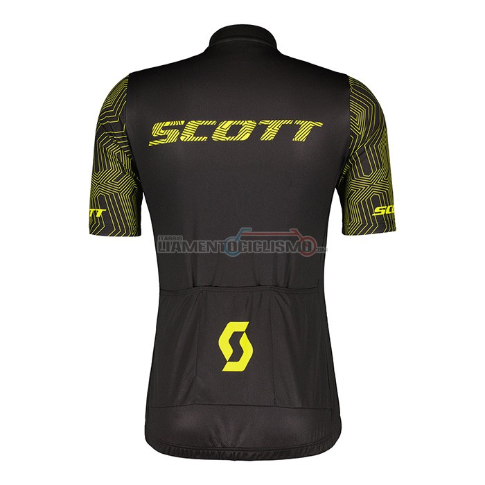 Abbigliamento Ciclismo Scott Manica Corta 2022 Bianco Giallo