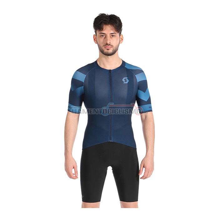 Abbigliamento Ciclismo Scott Manica Corta 2022 Blu(1)