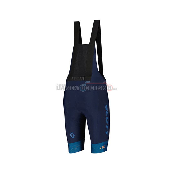 Abbigliamento Ciclismo Scott Manica Corta 2022 Blu Giallo