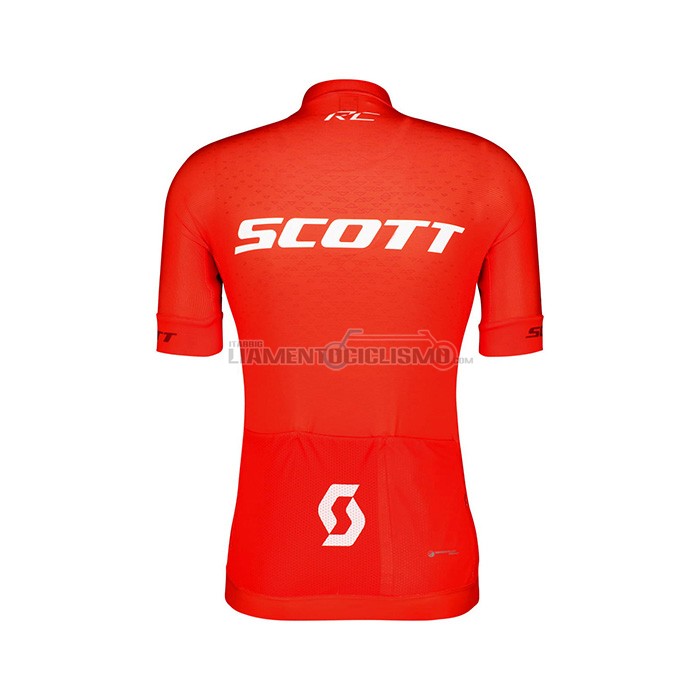 Abbigliamento Ciclismo Scott Manica Corta 2022 Rosso Bianco