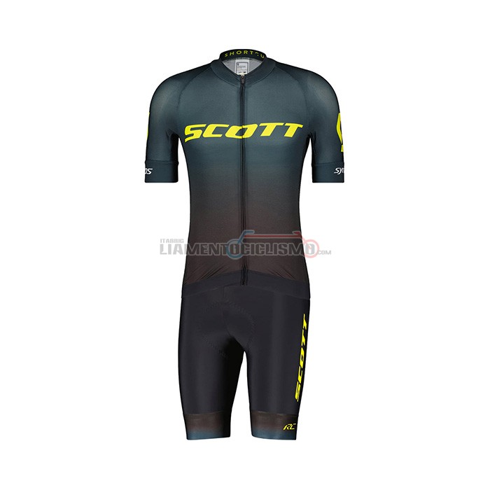 Abbigliamento Ciclismo Scott Manica Corta 2022 Verde Marrone