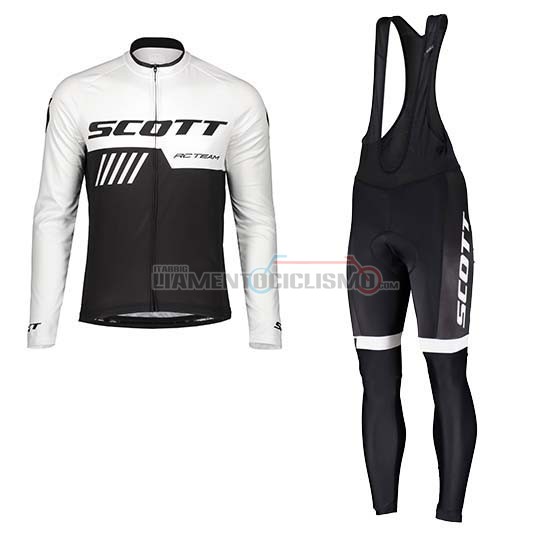 Abbigliamento Ciclismo Scott Manica Lunga 2019 Nero Bianco