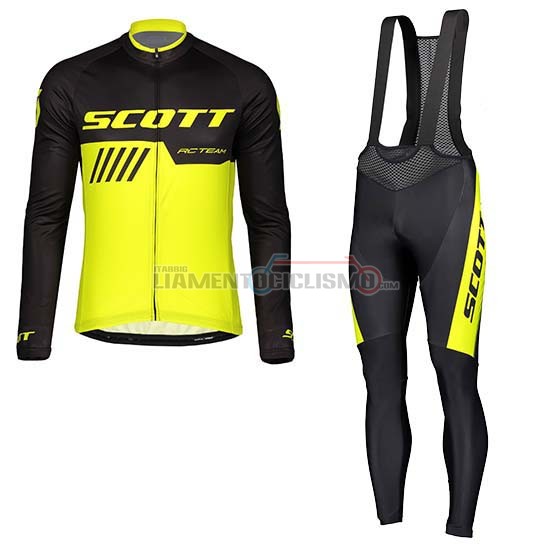 Abbigliamento Ciclismo Scott Manica Lunga 2019 Nero Giallo