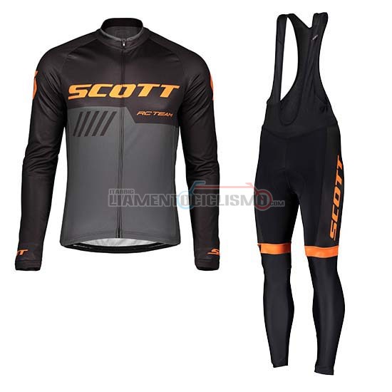 Abbigliamento Ciclismo Scott Manica Lunga 2019 Nero Grigio