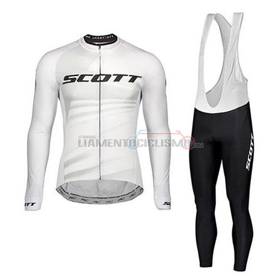 Abbigliamento Ciclismo Scott Manica Lunga 2020 Bianco