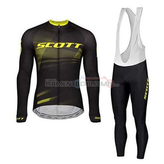 Abbigliamento Ciclismo Scott Manica Lunga 2020 Giallo Nero