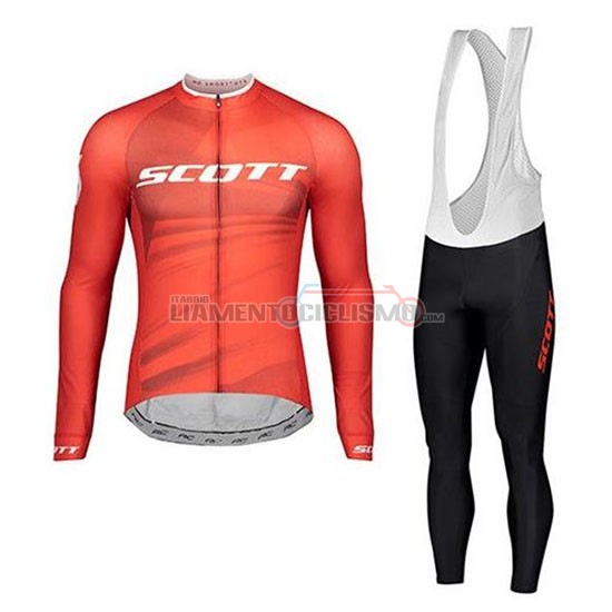 Abbigliamento Ciclismo Scott Manica Lunga 2020 Rosso