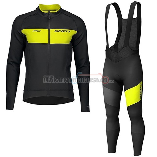 Abbigliamento Ciclismo Scott RC FF Manica Lunga 2019 Giallo Nero