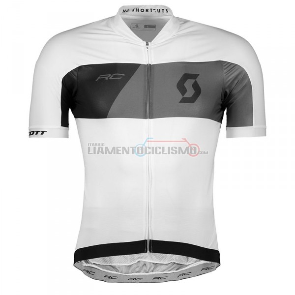 Abbigliamento Ciclismo Scott RC Manica Corta 2018 Grigio Bianco