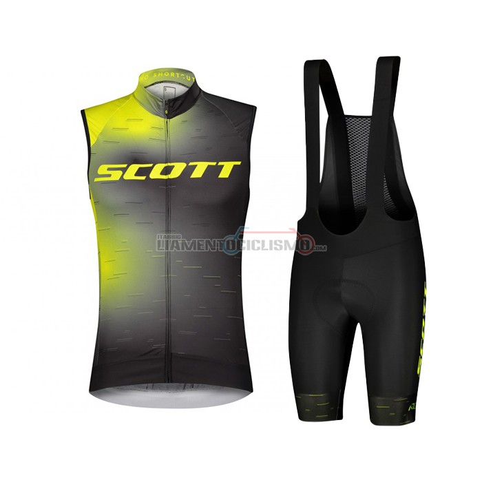 Gilet Antivento Scott Manica Corta 2021 Nero Giallo