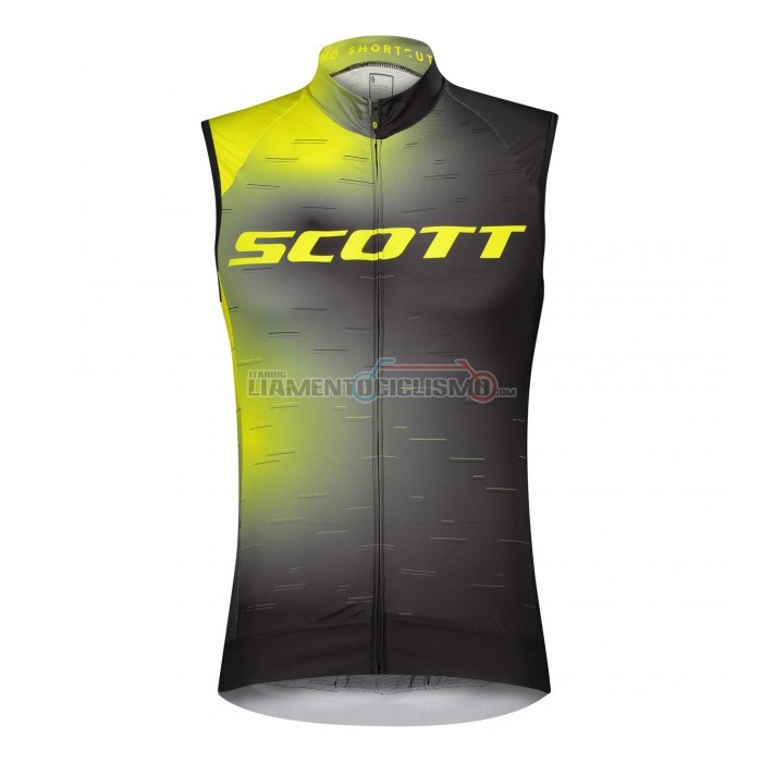 Gilet Antivento Scott Manica Corta 2021 Nero Giallo