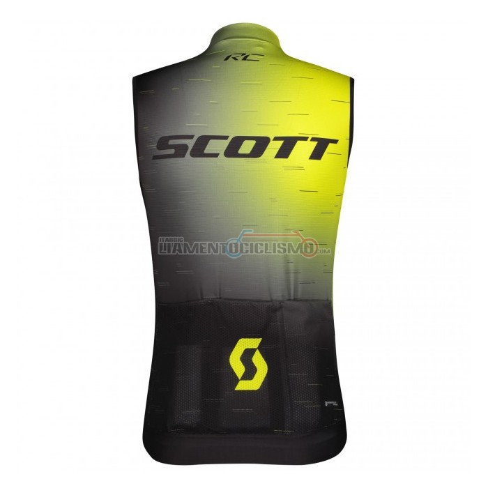 Gilet Antivento Scott Manica Corta 2021 Nero Giallo
