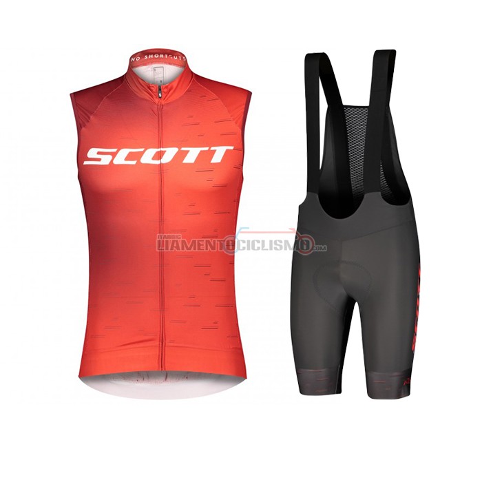 Gilet Antivento Scott Manica Corta 2021 Rosso