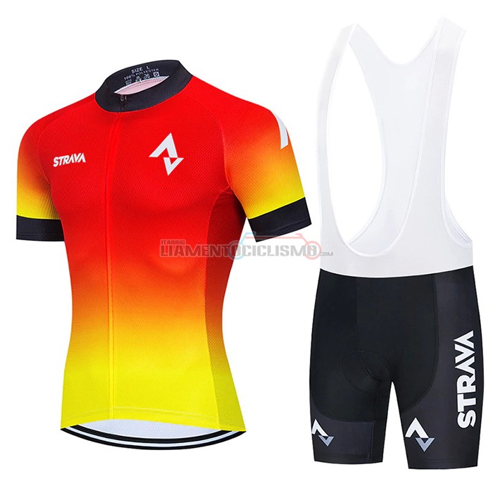 Abbigliamento Ciclismo Shimano Manica Corta 2021 Rosso Giallo