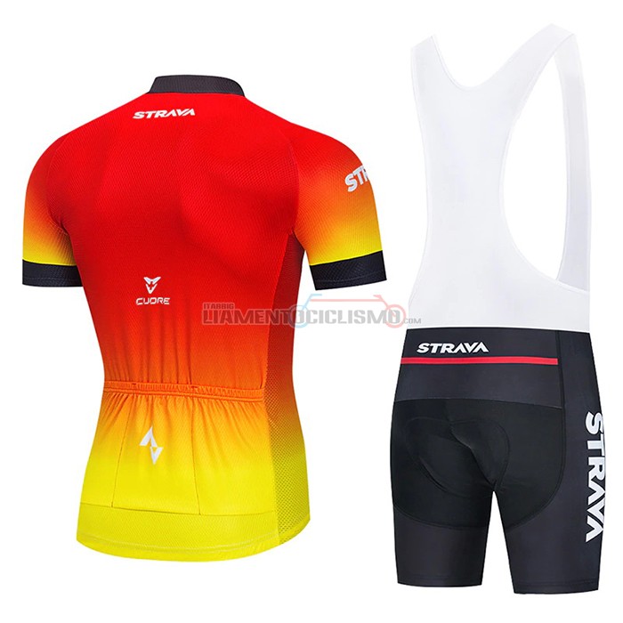 Abbigliamento Ciclismo Shimano Manica Corta 2021 Rosso Giallo