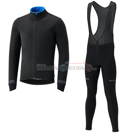 Abbigliamento Ciclismo Shimano Manica Lunga 2019 Nero Blu