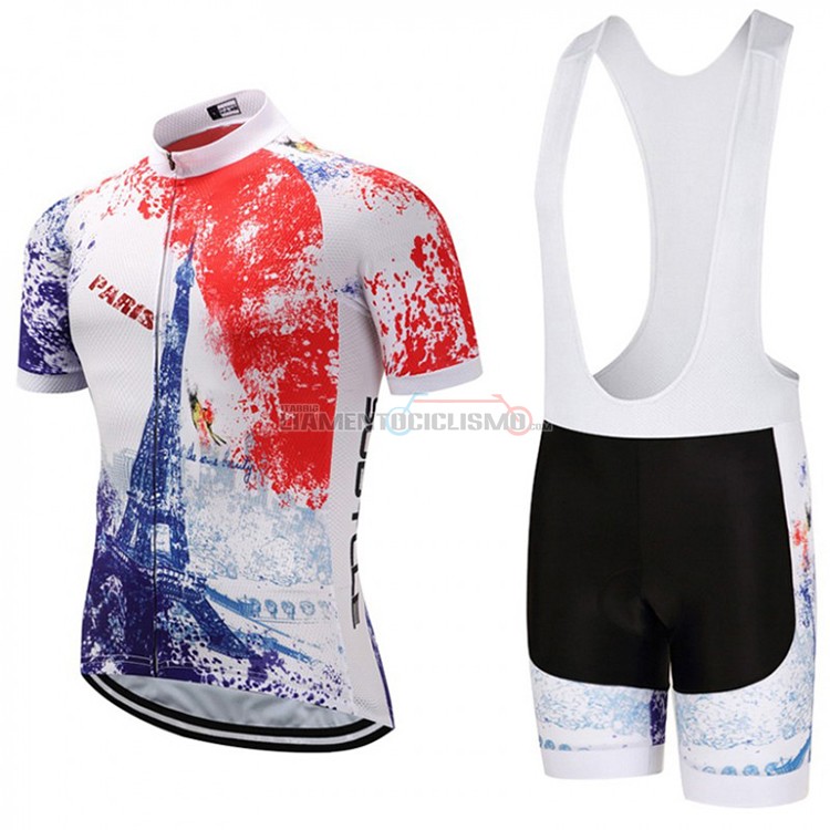 Abbigliamento Ciclismo Sobycle Manica Corta 2018 Bianco Arancione Blu